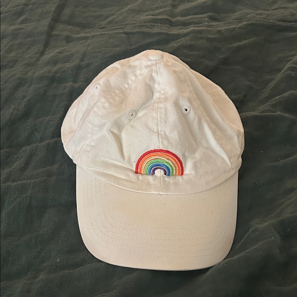 Baseball Hat with Rainbow Embroidery!